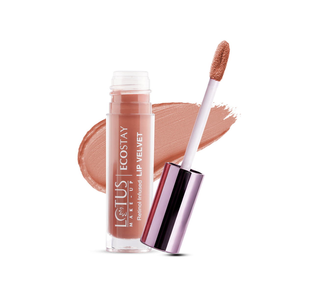 Lotus Herbals Make-up Ecostay Lip Velvet Matte Lip Color with Retinol, SPICED HONEY ELM11, 4ml