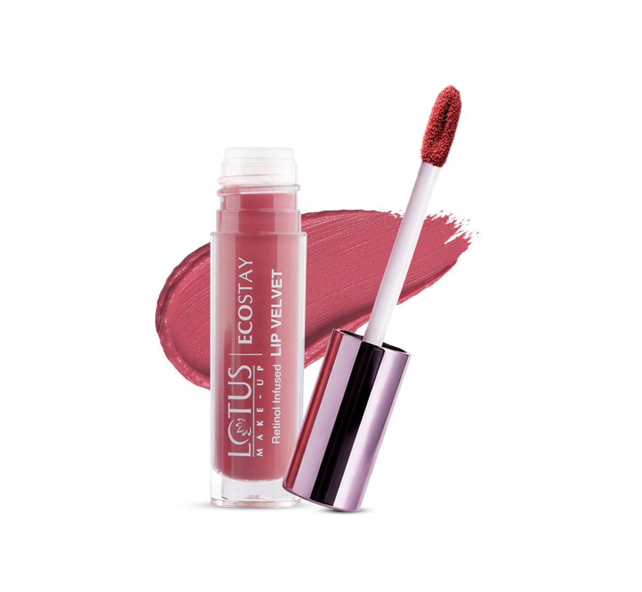 Lotus Herbals Make-up Ecostay Lip Velvet Matte Lip Color with Retinol, BLUSH STATION ELMO1, 4ml