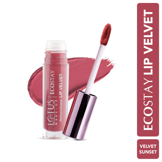 Lotus Herbals Make-up Ecostay Lip Velvet Matte Lip Color with Retinol, SPICED HONEY ELM11, 4ml