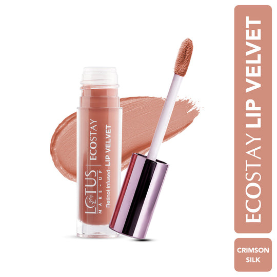Lotus Herbals Make-up Ecostay Lip Velvet Matte Lip Color with Retinol, VELVET BLISS ELM09, 4ml