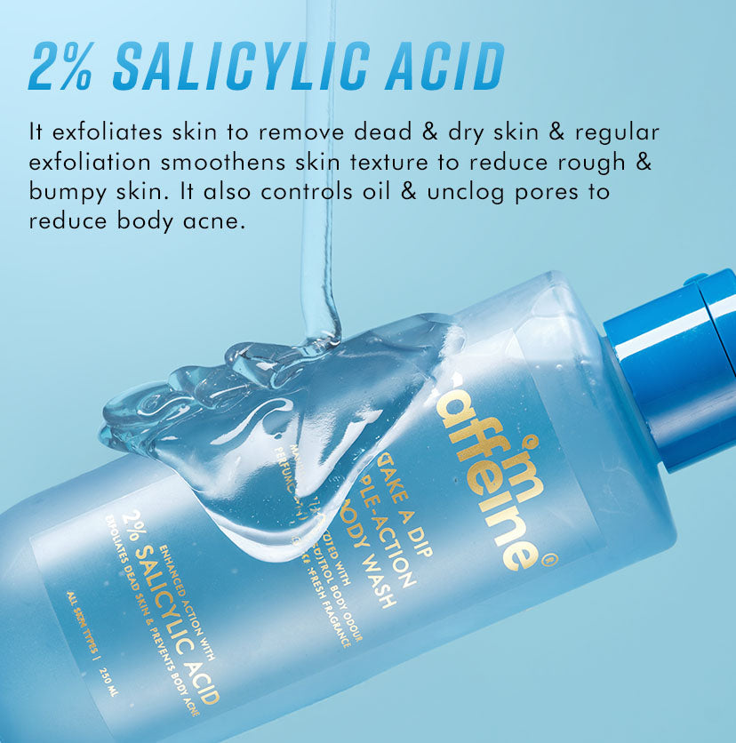 Mcaffeine 2% Salicylic Acid, 3-in-1 Perfume & Odour Control Body Wash, 250ml - Image 4 - Buy from Indicrest