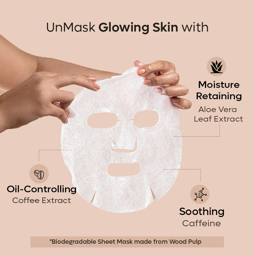 Mcaffeine Hyaluronic Acid Coffee Sheet Mask for Hydration Burst, 20g - Image 4 - Buy from Indicrest
