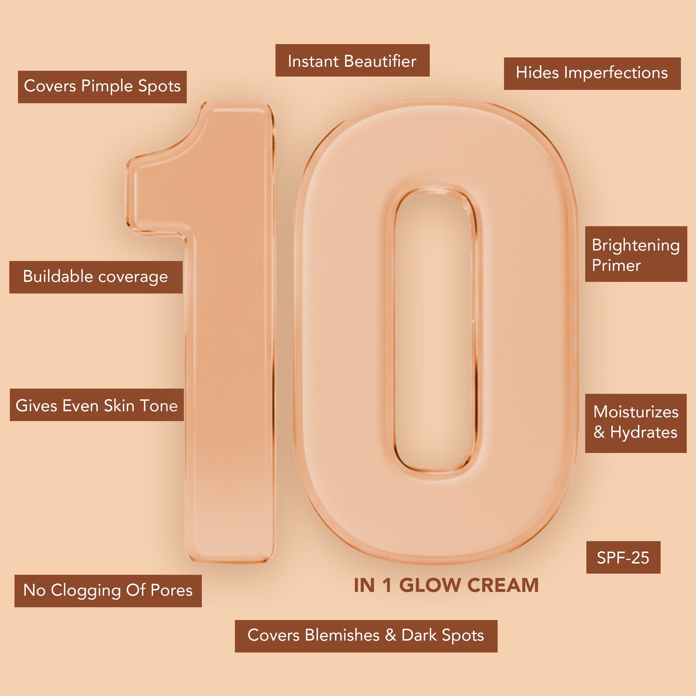 Lotus Herbals Xpress Glow Daily Beauty 10-In-1 Cream SPF 25, EG Royal Pearl, 30g