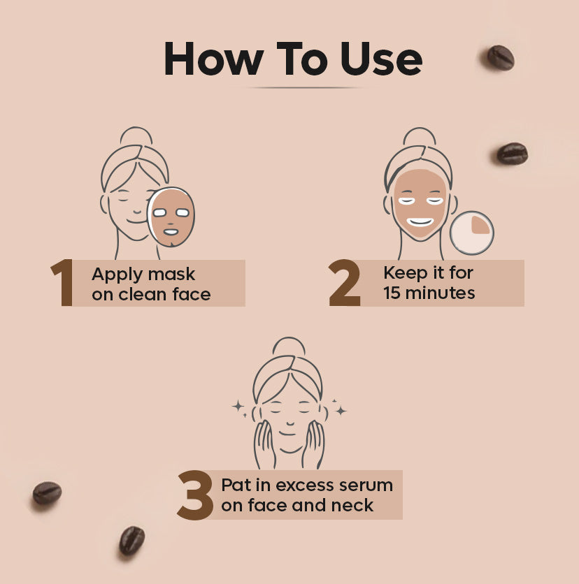 Mcaffeine Hyaluronic Acid Coffee Sheet Mask for Hydration Burst, 20g - Image 5 - Buy from Indicrest