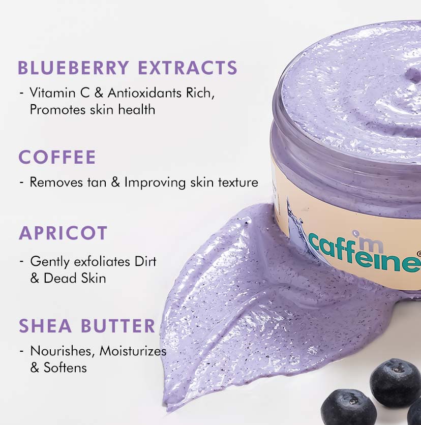 Mcaffeine Blueberry Breeze Body Scrub, 175g - Image 5 - Buy from Indicrest