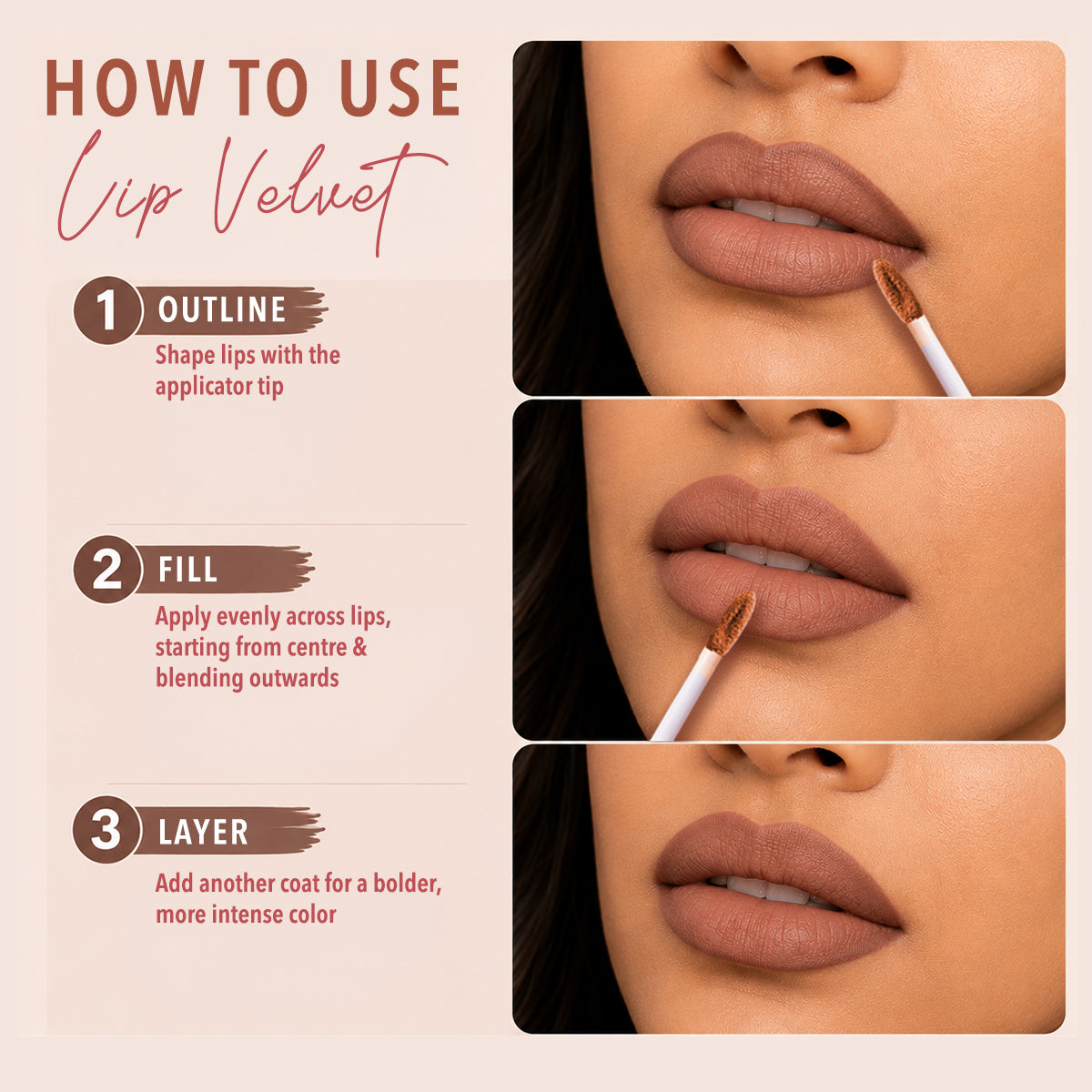 Lotus Herbals Make-up Ecostay Lip Velvet Matte Lip Color with Retinol, CORAL CHARM ELM06, 4ml