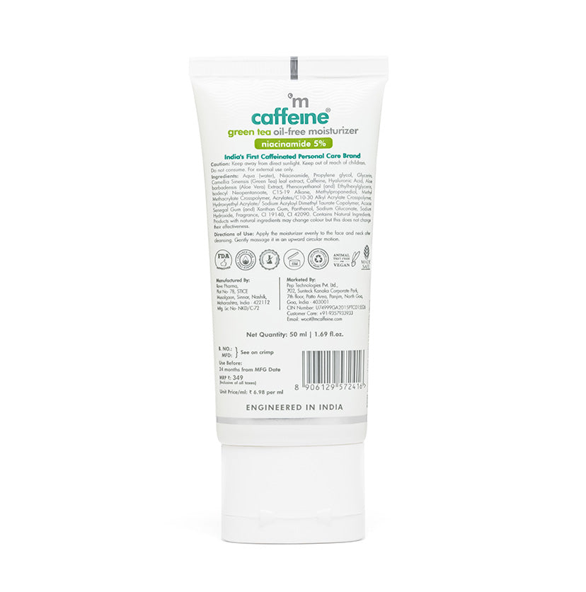 Mcaffeine Green Tea Oil-Free Moisturizer with 5% Niacinamide, 50ml - Image 8 - Buy from Indicrest