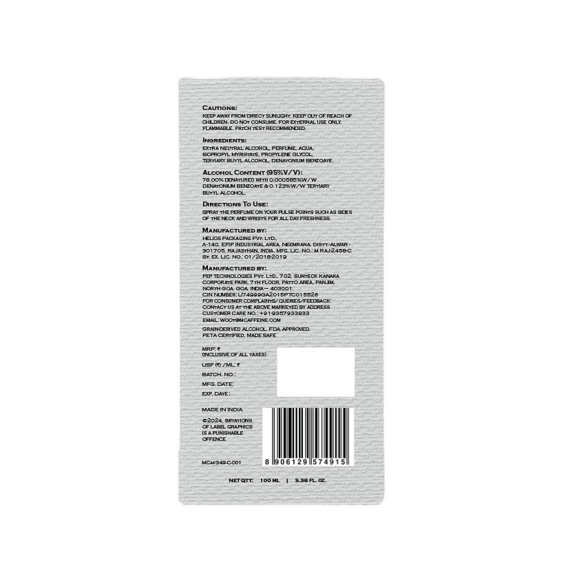 Mcaffeine 007 Perfume for Men - Oriental Oud, 100ml - Image 10 - Buy from Indicrest