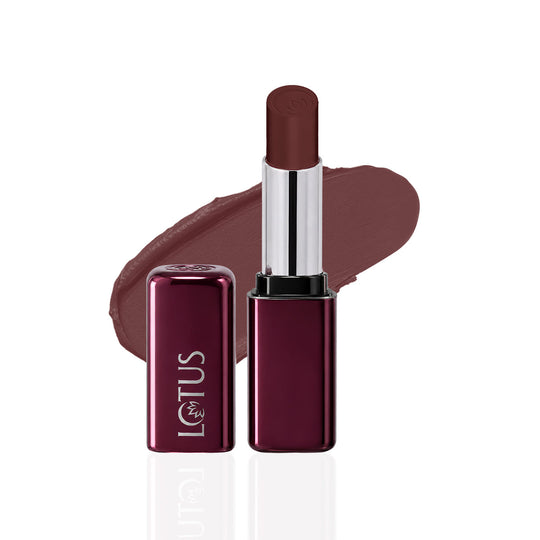 Lotus Herbals Make-up PROEDIT Luxe Matte Lipstick with Hyaluronic Acid, VELVET MOCHA PLM05, 3.5g