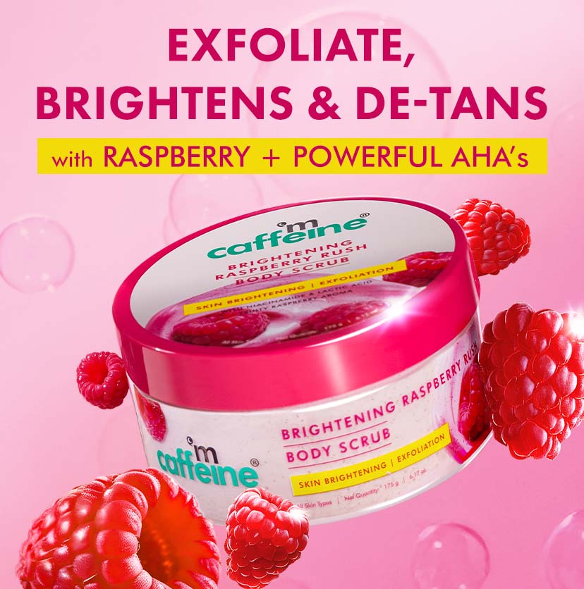 Mcaffeine Brightening Raspberry Body Scrub | Vit C Rich, 175g - Image 2 - Buy from Indicrest