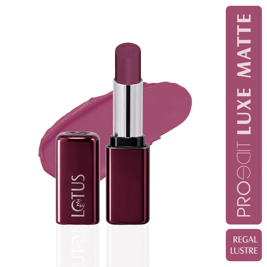 Lotus Herbals Make-up PROEDIT Luxe Matte Lipstick with Hyaluronic Acid, REGAL LUSTRE PLM08