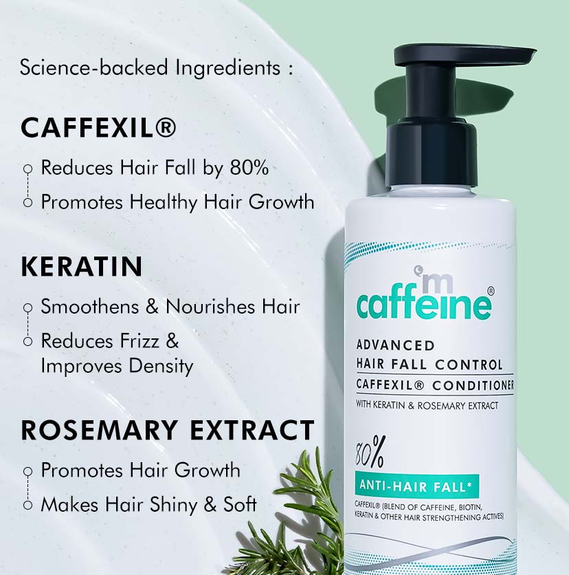 Mcaffeine Advanced Hair Fall Control Caffexil® Conditioner with Keratin, 250ml - Image 3 - Buy from Indicrest