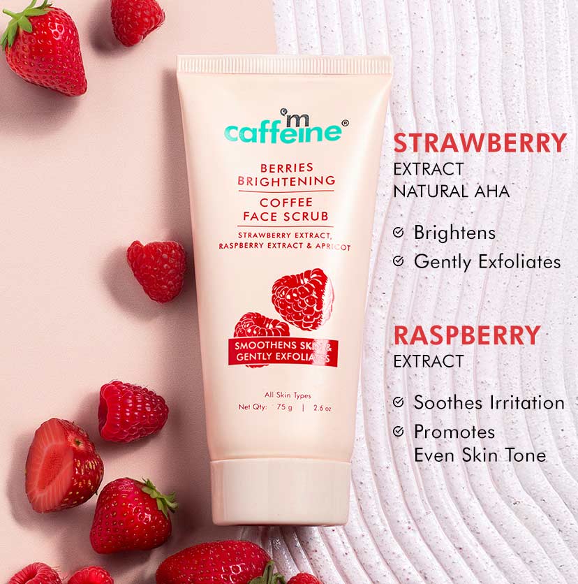 Mcaffeine Berries Brightening Coffee Face Scrub, 75g - Image 4 - Buy from Indicrest