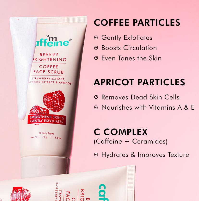 Mcaffeine Berries Brightening Coffee Face Scrub, 75g - Image 5 - Buy from Indicrest