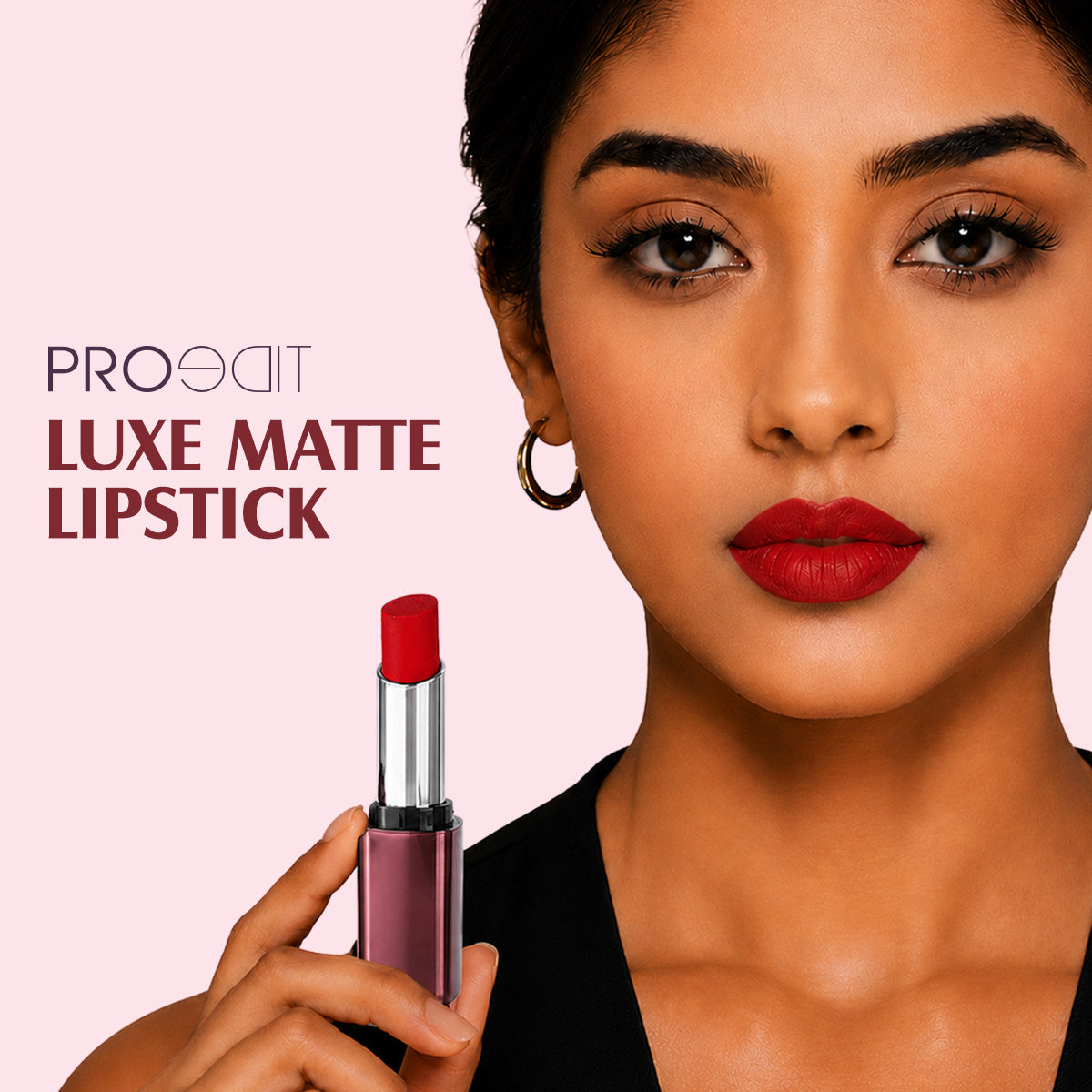 Lotus Herbals Make-up PROEDIT Luxe Matte Lipstick with Hyaluronic Acid, REGAL LUSTRE PLM08