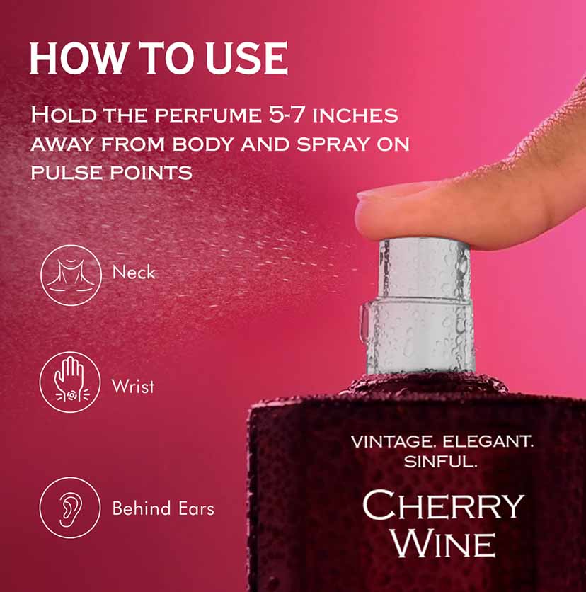 Mcaffeine Cherry Wine Perfume for Women - Citrus Sweet, 100ml - Image 7 - Buy from Indicrest