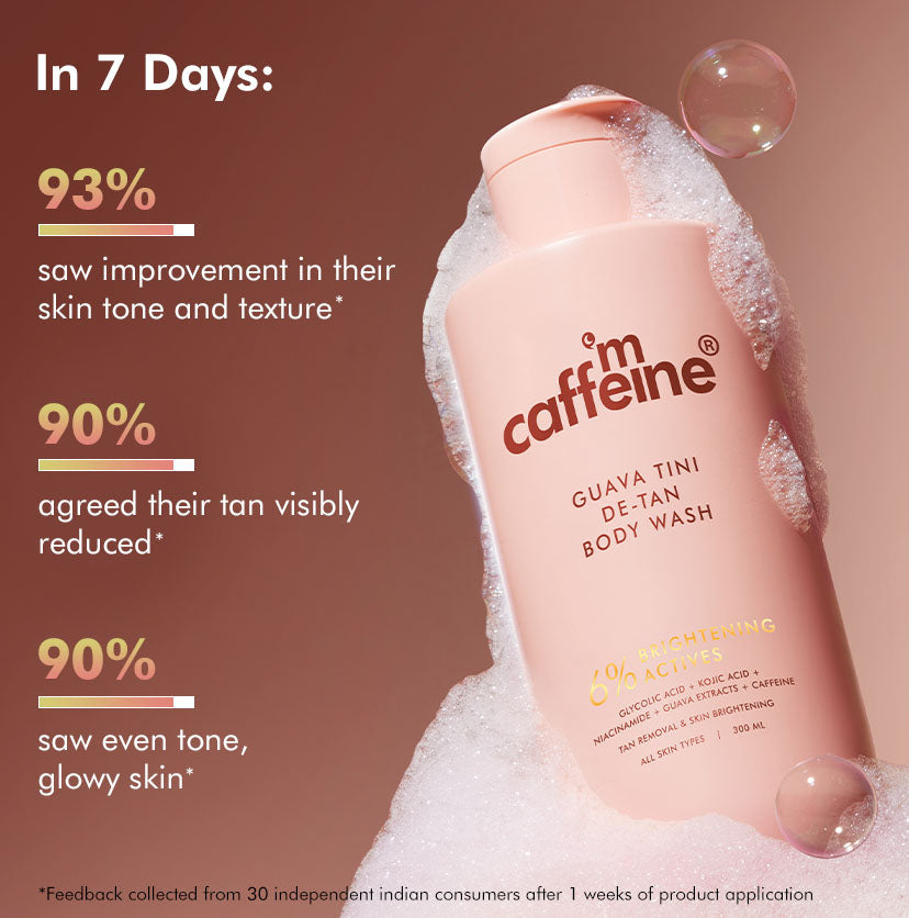 Mcaffeine Guava  Tini De-Tan Body Wash, 300ml - Image 8 - Buy from Indicrest
