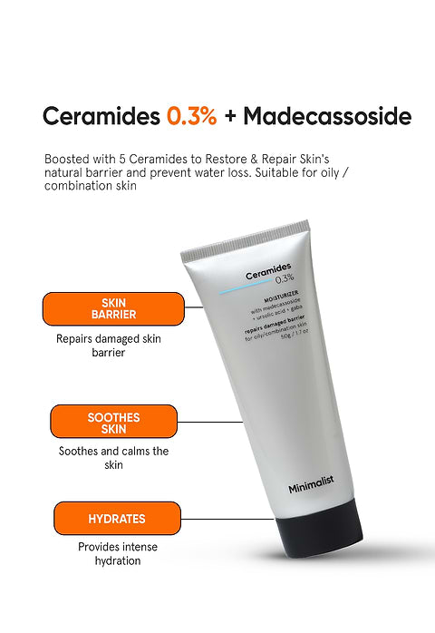 Minimalist Ceramides 0.3% + Madecassoside Moisturizer For Strengthens Skin Barrier, Hydrates &amp; Soothes, 50g - Image 2 - Buy from Indicrest