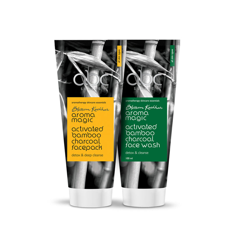 Aroma Magic Charcoal Face Wash & Face Pack Combo, Face Wash 100ml + Face Pack 100g - Buy from Indicrest