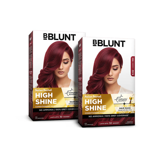 Bblunt High Shine Conditioning Hair Colour Pack of 2, Cherry Red Shade 6.62 Pack of 2 - Buy from Indicrest