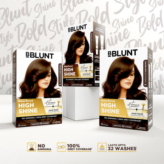 Bblunt High Shine Conditioning Hair Colour Pack of 3, Chocolate Dark Brown Shade 3 Pack of 3 - Buy from Indicrest