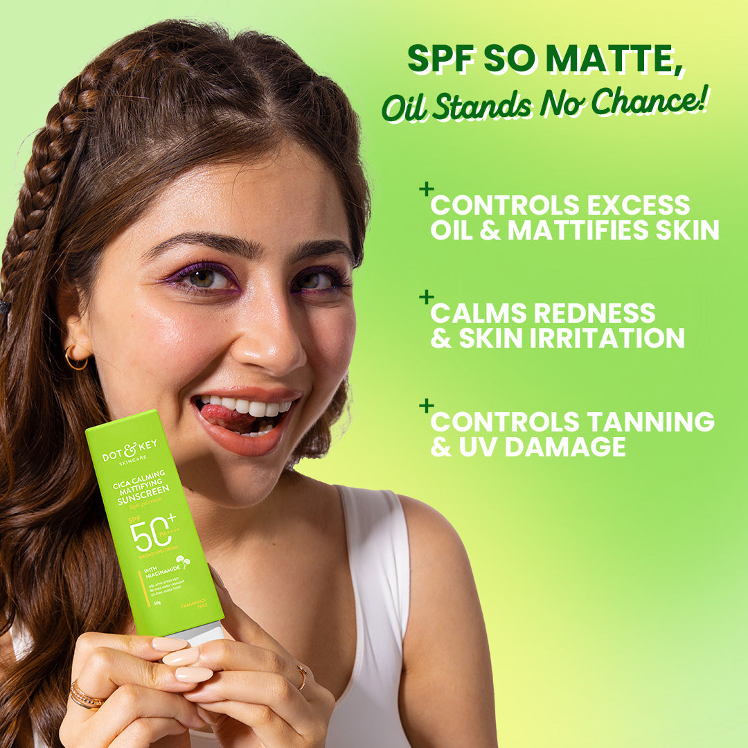 Dot & Key Cica + Niacinamide Matte Sunscreen SPF 50+ PA++++, 80g