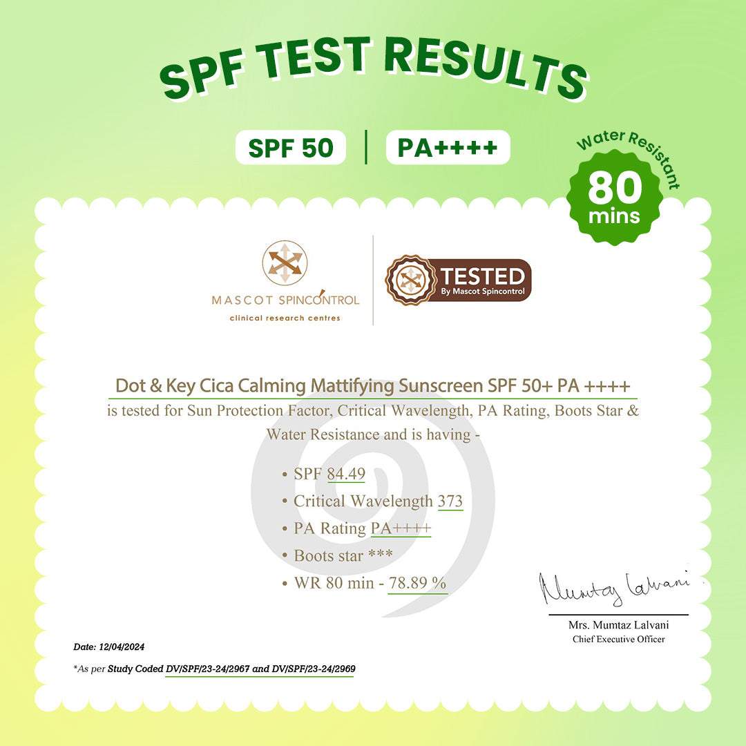 Dot & Key Cica + Niacinamide Matte Sunscreen SPF 50+ PA++++, 50g