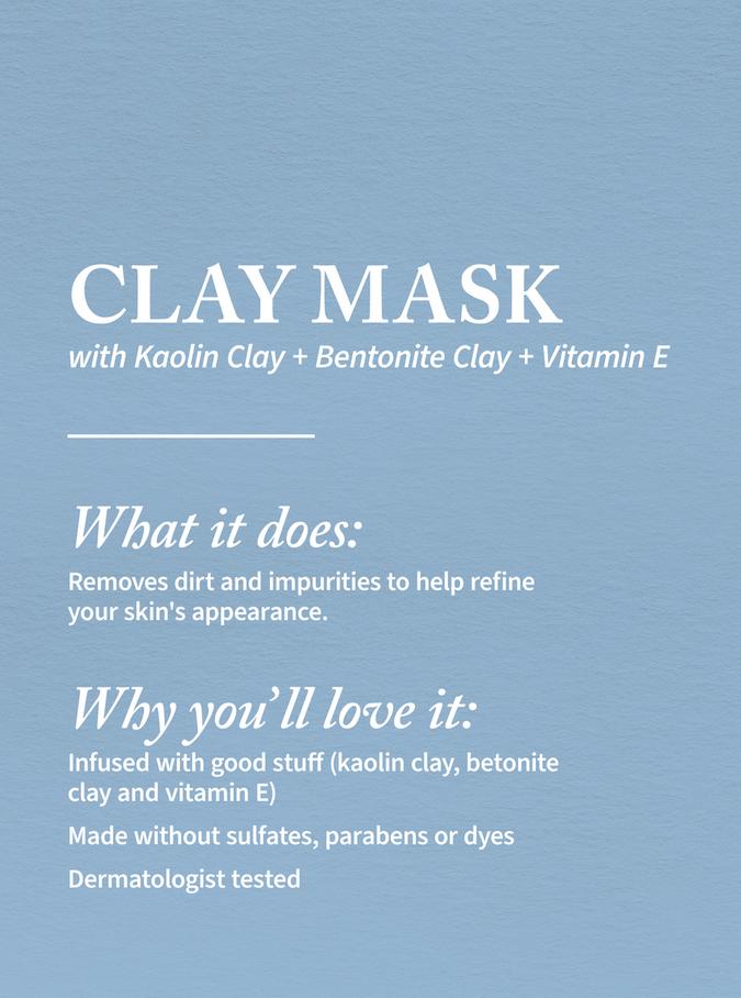 Bath & Body Works Clay Face Mask With Kaolin Clay + Bentonite Clay + Vitamin E, 142 g / 5 oz