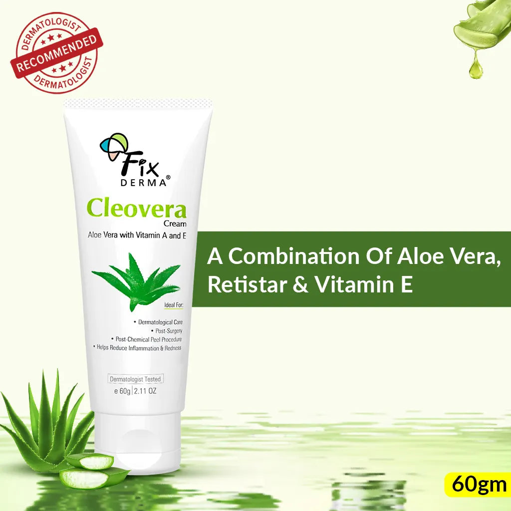 Fixderma Cleovera Cream for Sensitive Skin | Soothes, Hydrates & Restores Post-Treatment Skin, 60g - Image 2 - Buy from Indicrest
