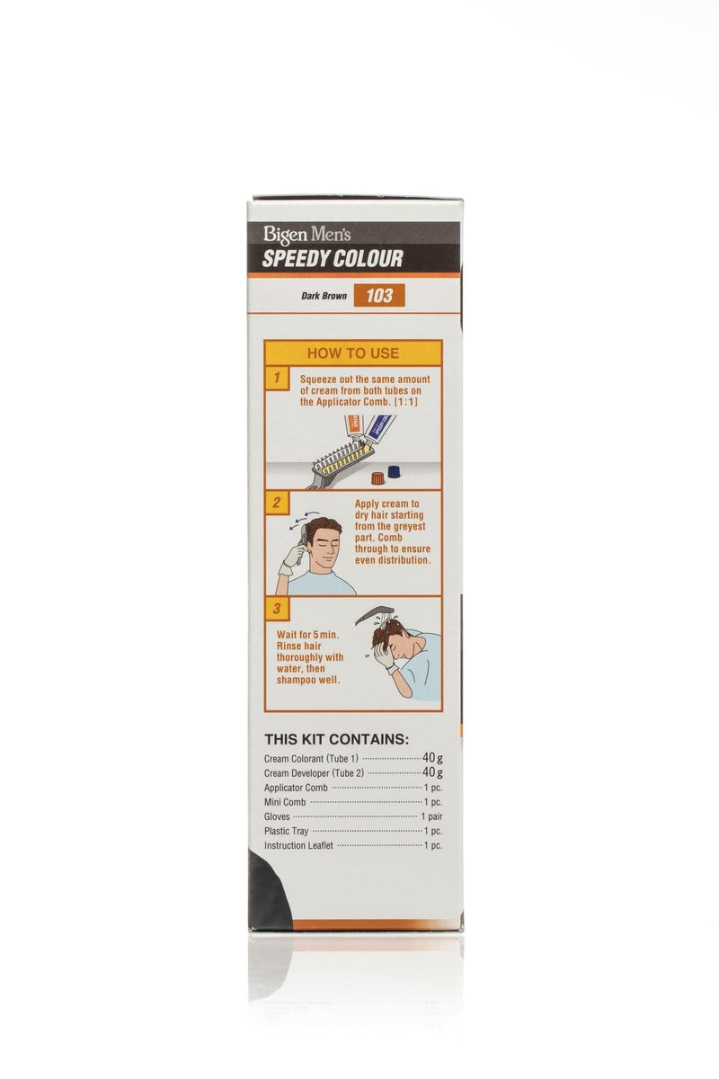 Close-up of Bigen 103 colour and developer tubes