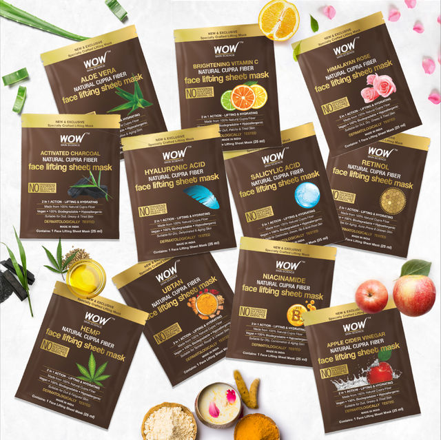 Close-up of WOW Ubtan Sheet Mask texture

