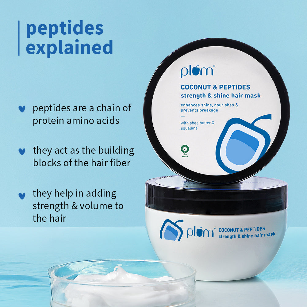 Plum Coconut & Peptides Hair Mask for Dry Hair | Softens Strands | Nourishes Hair, 200g