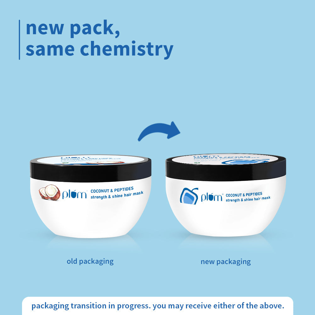 Plum Coconut & Peptides Hair Mask for Dry Hair | Softens Strands | Nourishes Hair, 200g