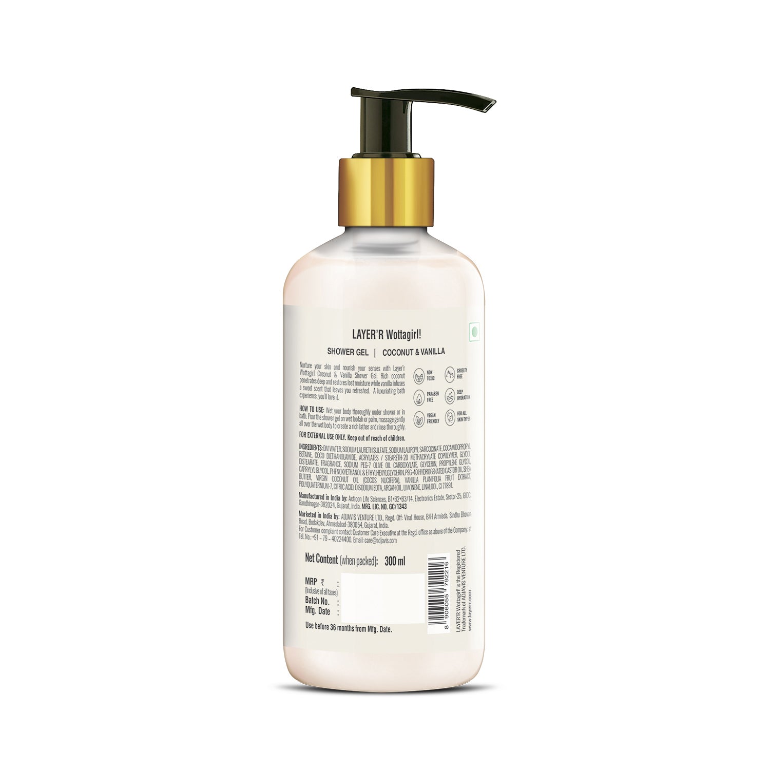 Wottagirl COCONUT & VANILLA, 300ml - Image 4 - Buy from Indicrest