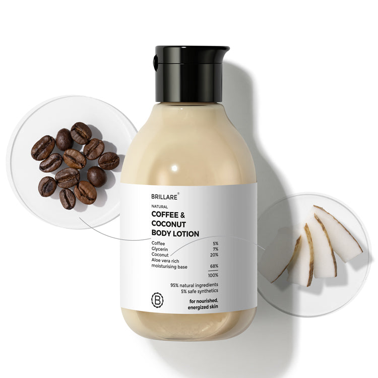Brillare Coffee & Coconut Body Lotion for Energized & Moisturised Skin, 200ml - Buy from Indicrest