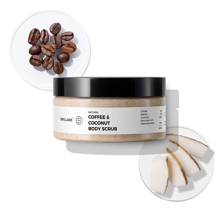 Brillare Coffee & Coconut Body Scrub for Energized & Moisturised Skin, 200g - Image 4 - Buy from Indicrest