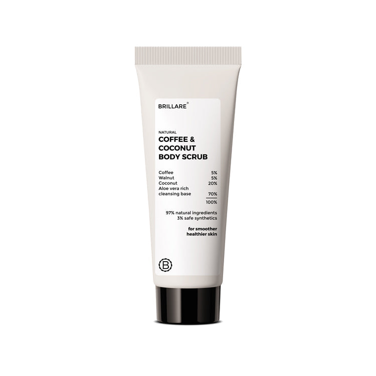 Brillare Mini Coffee & Coconut Body Scrub for Energized & Moisturised Skin, 20g - Image 5 - Buy from Indicrest