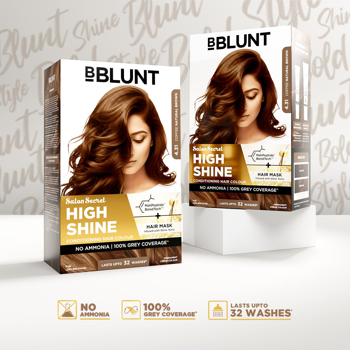 Bblunt High Shine Conditioning Hair Colour Pack of 2, Mahogany Reddish Brown Shade 4.56 Pack of 2 - Image 14 - Buy from Indicrest
