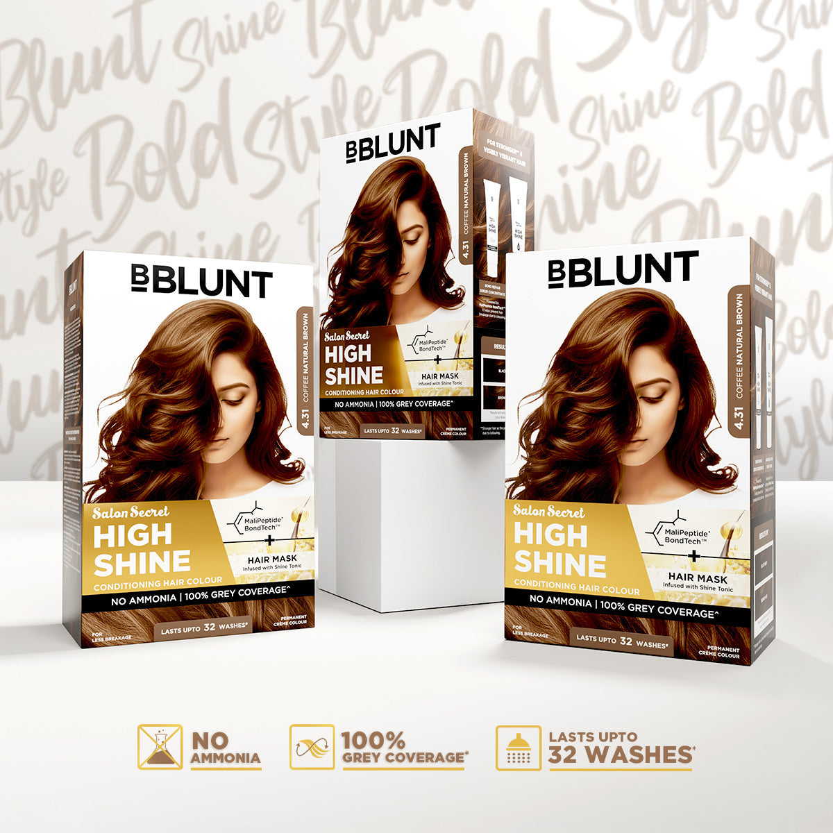 Bblunt High Shine Conditioning Hair Colour Pack of 3, Chocolate Dark Brown Shade 3 Pack of 3 - Image 14 - Buy from Indicrest