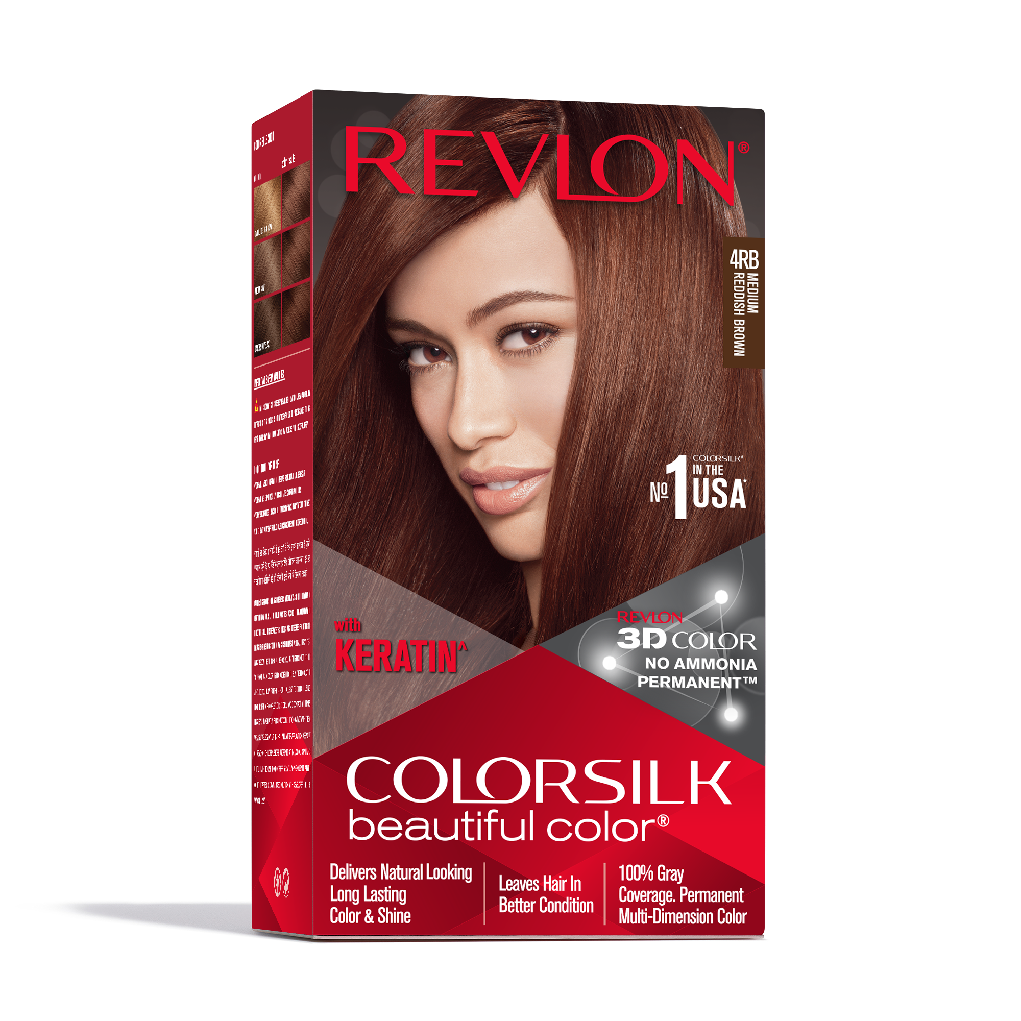 Revlon Colorsilk Beautiful Color Permanent Hair Dye, Medium Reddish Brown 4RB - Buy from Indicrest
