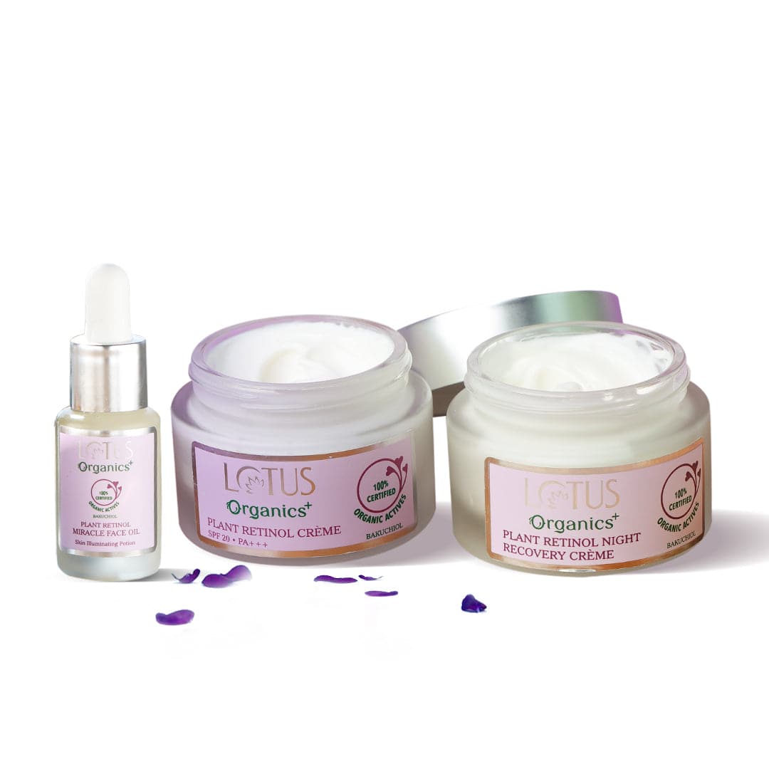 Lotus Herbals Bakuchiol Trio Combo, 50g + 50g + 15ml