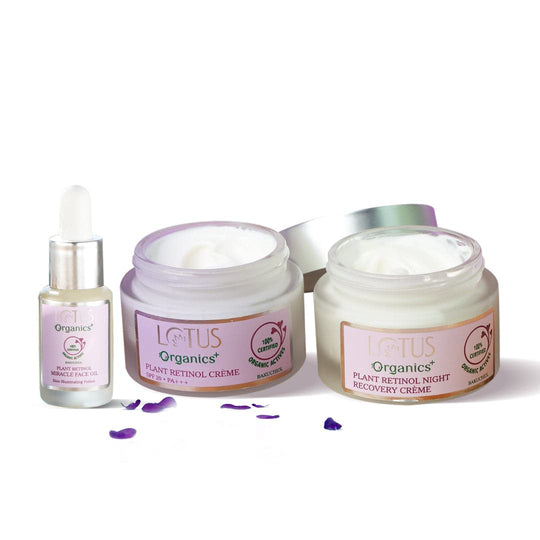 Lotus Herbals Bakuchiol Trio Combo, 50g + 50g + 15ml