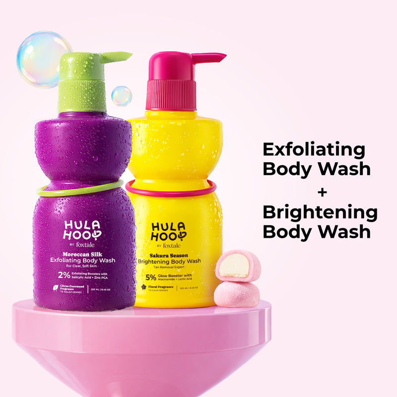Foxtale Exfoliating Body Wash + Brightening Body Wash - Buy from Indicrest