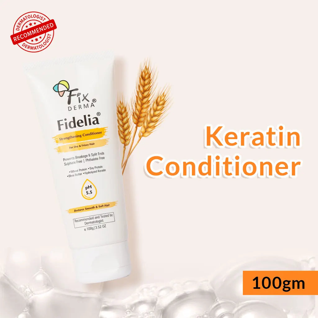 Fixderma Fidelia Strengthening Conditioner | Keratin Conditioner for Healthier, Shinnier & Frizz-Free Hair, 100g - Image 4 - Buy from Indicrest