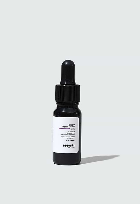 Minimalist Copper Peptide + PDRN 1.25% Face Serum For Key to preventive aging in your 20’s, 10ml - Buy from Indicrest