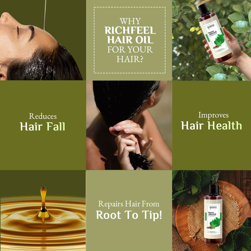 Richfeell Brahmi Jaborandi Hair Oil 500 ML (Pack of 3) - Image 5 - Buy from Indicrest
