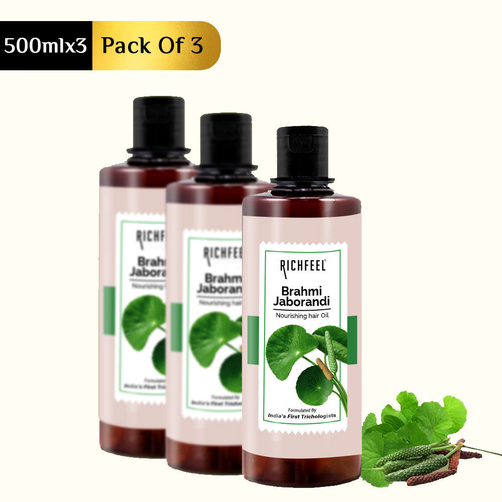 Richfeell Brahmi Jaborandi Hair Oil 500 ML (Pack of 3) - Buy from Indicrest