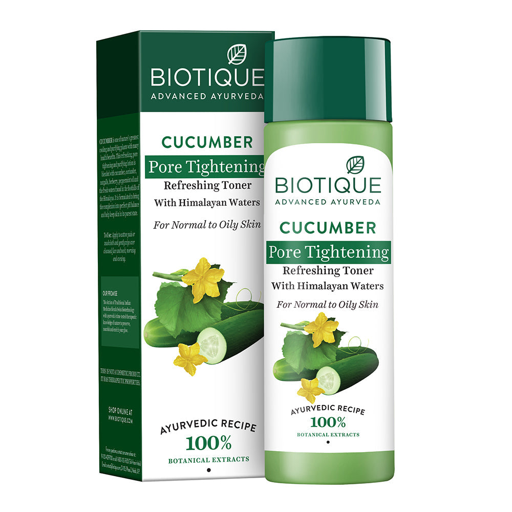Biotique Cucumber Pore Tightening Refreshing Toner, 120ml - Buy from Indicrest