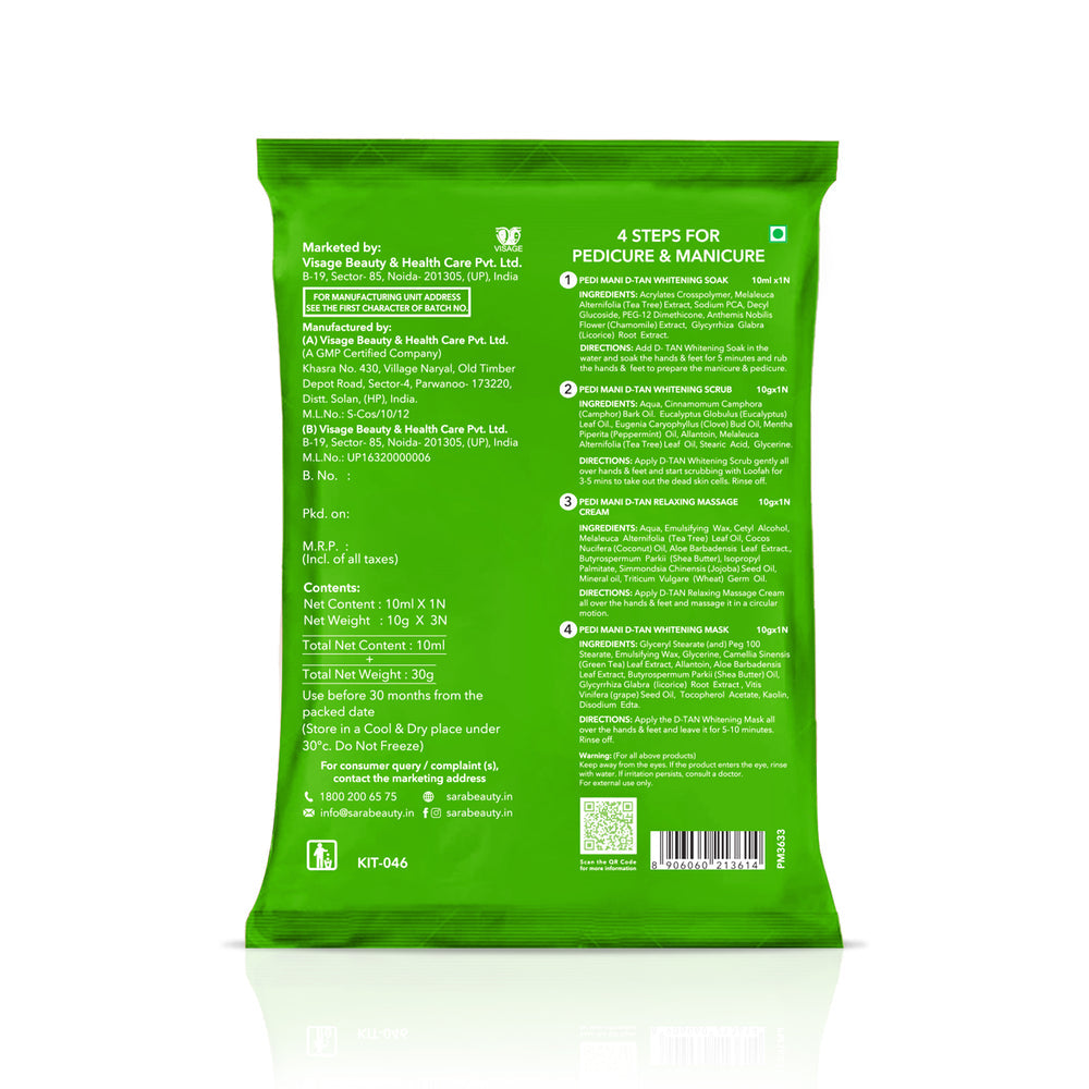 SARA D-TAN MANICURE PEDICURE KIT PACK OF 2 X 40g - Image 6 - Buy from Indicrest