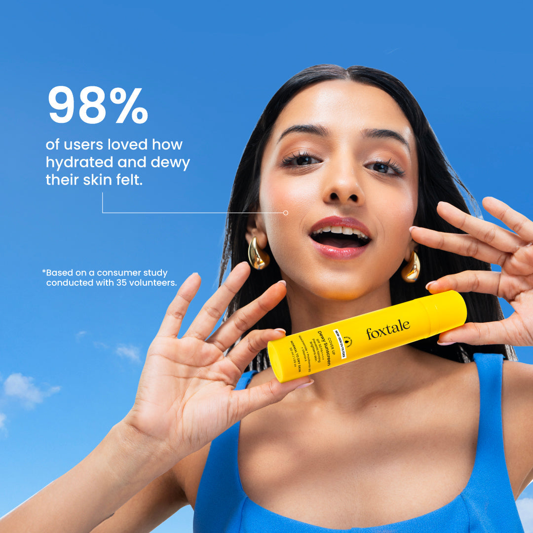 Foxtale Dewy Finish Sunscreen SPF 50 PA ++++ SPF 50 for Dry Skin | In-Vivo Tested Hydrates & Dewy Finish | Lightweight & Non-Greasy | 100% New-Gen UV Filters | 50 ml - Image 5 - Buy from Indicrest